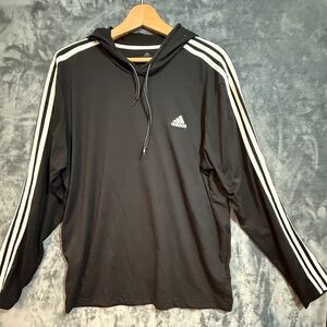 Adidas Aeroready men's lightweight Hoodie with White Accents large